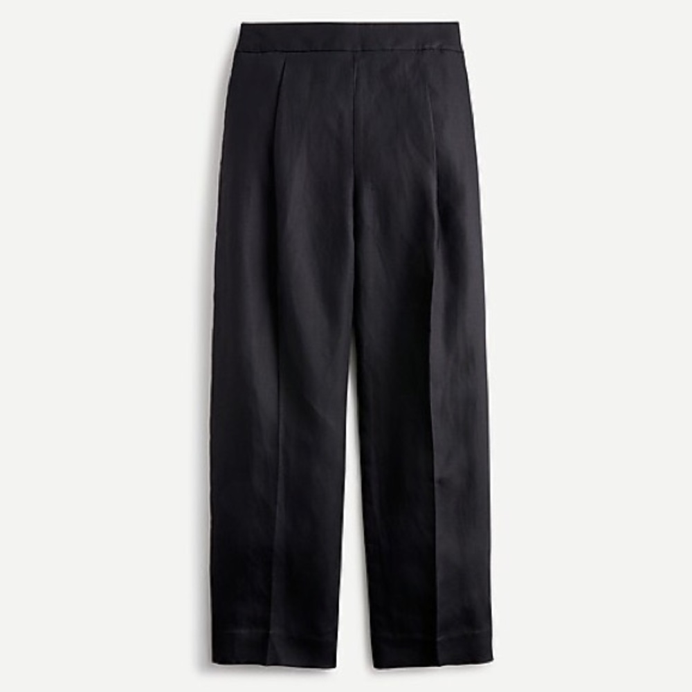 J.Crew High-rise pleated pants in linen blend